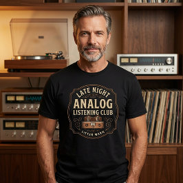 レイト・ナイト・アナログ・リスニング・クラブTシャツ Tシャツ