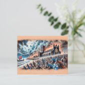 レイドオンリンスファーンインパステルチョークスケッチ ポストカード (スタンド正面)