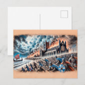 レイドオンリンスファーンインパステルチョークスケッチ ポストカード (正面/裏面)