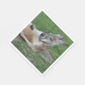 レイドバックカンガルー スタンダードランチョンナプキン (角)