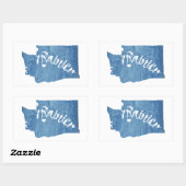 レイニアーワシントンウッドグレイン 長方形シール (シート)