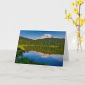 レイニア山とリフレクション湖 カード (黄色い花)