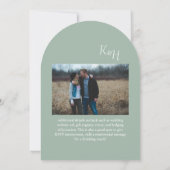 レイニア山、雪の降る冬の結婚式 招待状 (裏面)