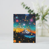 レイニア山w夕べ星空とワイルドフラワー シーズンカード (スタンド正面)