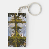 レイニエ山はプラマー山の近くの渓谷に映った キーホルダー (裏面)