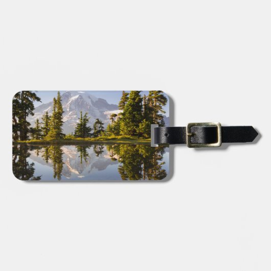 レイニエ山はプラマー山の近くの渓谷に映った ラゲッジタグ (正面横)