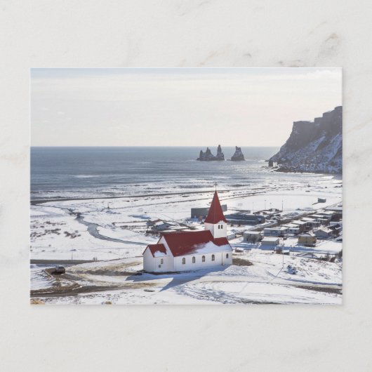 レイニスキルカ – アイスランド，ヴィーク・イ・ミーダル ポストカード (正面)