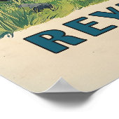 レイニスファラビーチアイスランドヴィンテージトラベル ポスター (角)