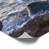 レイニスファラビーチ，アイスランド ポスター (角)