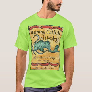 レイニングキャットフィッシュTシャツ メンズXL Tシャツ