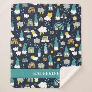 レイニーデイ格言ズレインボーキッズ シェルパブランケット