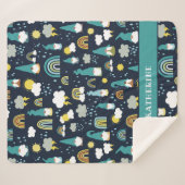 レイニーデイ格言ズレインボーキッズ シェルパブランケット (正面(横))