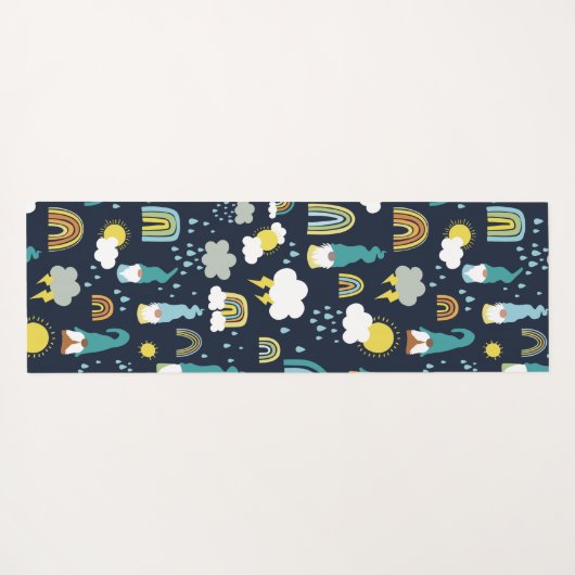 レイニーデイ格言ズレインボーキッズ ヨガマット (裏面(横))