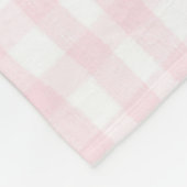 レイニーパーソナライズされたベビーガール子供部屋ボウ&ギンガム フリースブランケット (角)