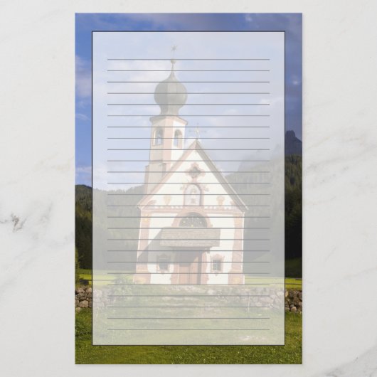 レイヌイという美しい孤立した教会 便箋 (正面)