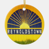 レイノルズタウン、アトランタ、ジョージア、メリークリスマスオール セラミックオーナメント (正面)