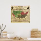 レイノルズ政治地図統一された州 ポスター (キッチン)