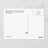 レイノルズ死マーカーのはがき ポストカード (裏面)