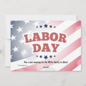 レイバー・デイの写真 出生発表 シーズンカード (裏面)