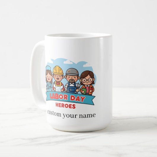 レイバー・デイの英雄たち コーヒーマグカップ (正面左)