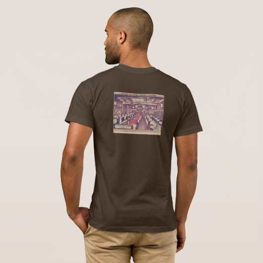 レイフのタバーンポストカードメンズTシャツ Tシャツ (裏面フル)