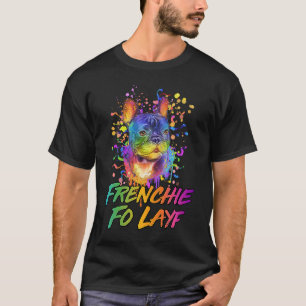 レイフ救助犬ブルドッグフランスの採用のフランス語 Tシャツ
