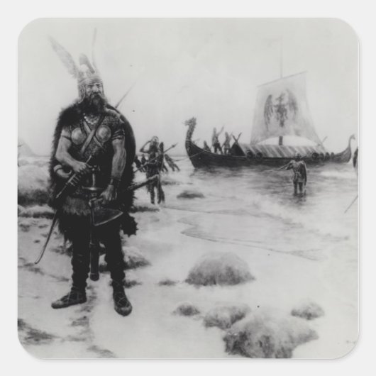 レイフ・エリクソンによるアメリカの発見 スクエアシール (正面)