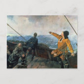 レイフ・エリクソンは1893年にアメリカに上陸する ポストカード (正面)