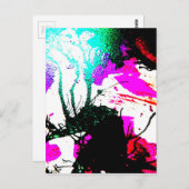 レイブネオンパーティー抽象芸術 ポストカード (正面/裏面)