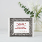 レイブラッドベリー引用文ーのバーニングブック ポストカード (スタンド正面)