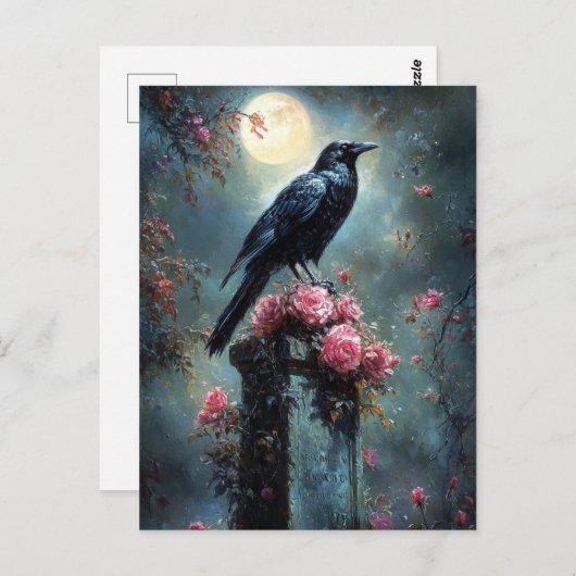 レイブンが墓石に身を隠す ポストカード (正面/裏面)