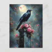 レイブンが墓石に身を隠す ポストカード (正面)