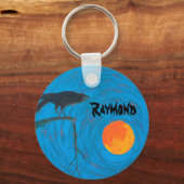 レイブンと満月 キーホルダー (正面)