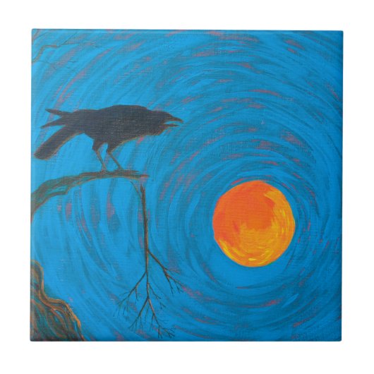 レイブンと満月 タイル (正面)