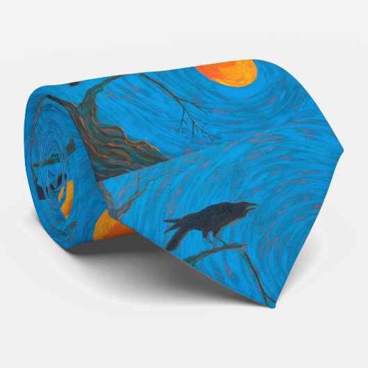 レイブンと満月 ネクタイ (ロール)