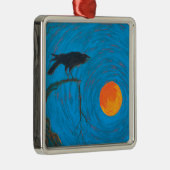 レイブンと満月 メタルオーナメント (右)