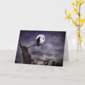 レイブンまたはクロウムーンウィンター至恵みカード カード (黄色い花)