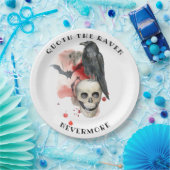 レイブンオンスカルブラッドドリップスこうもり ペーパープレート (パーティー)