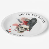 レイブンオンスカルブラッドドリップスこうもり ペーパープレート (アングル)