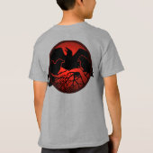 レイブンフード付きスウェットシャツキッズレイブン/クロウアートスウェットシャツ Tシャツ (裏面)