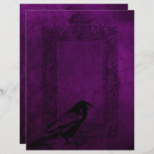 レイブン&フレームパープルゴシックハロウィーン紙 (正面/裏面)