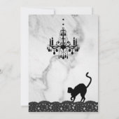 レイブン、マーブル、黒猫ハロウィーン招待状 招待状 (裏面)