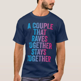 レイブ カップル マッチング EDM ダンス ミュージック フェスティバルリッピー Tシャツ