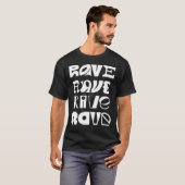 レイブ・タイポグラフィ Tシャツ (正面フル)
