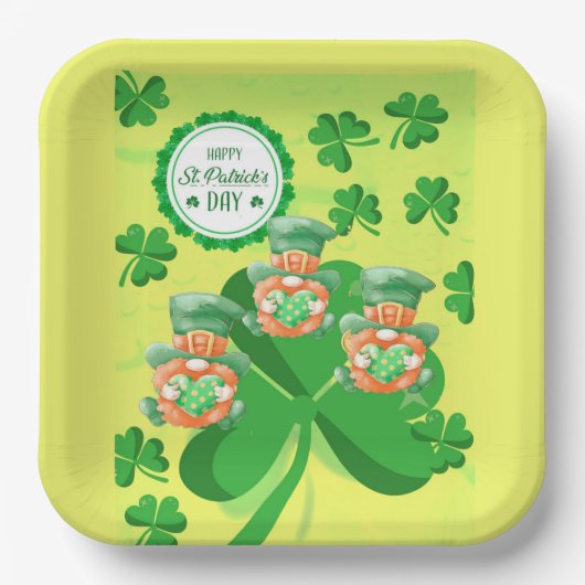 レイプラカウンズを飛び上げろ!St pattys day ペーパープレート (正面)