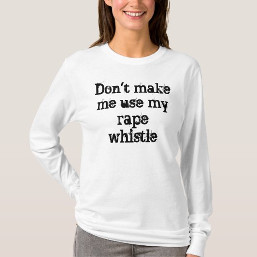 レイプ笛ワイシャツ Tシャツ (正面)