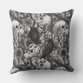 レイベンの秘密。暗くて陰気なゴシック様式のイラストレーション クッション (裏面)