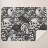 レイベンの秘密。暗くて陰気なゴシック様式のイラストレーション シェルパブランケット (正面(横))