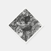 レイベンの秘密。暗くて陰気なゴシック様式のイラストレーション スタンダードカクテルナプキン (角)