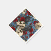 レイベンの秘密。暗くて陰気なゴシック様式のイラストレーション スタンダードカクテルナプキン (角)